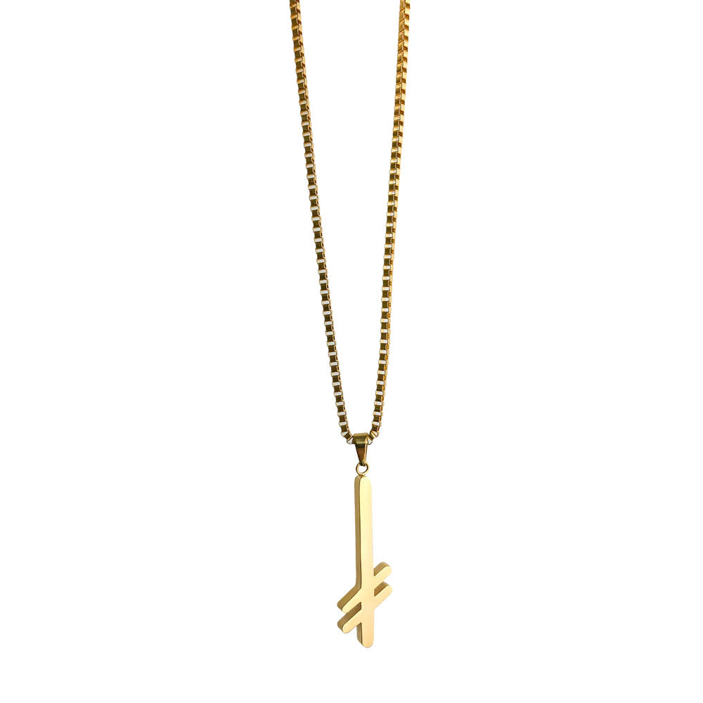 GANG LOGO NECKLACE GOLD, image size:1000x1000