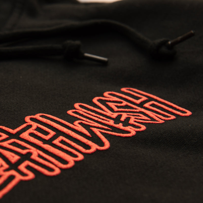 Outline Puff Black Hoodie